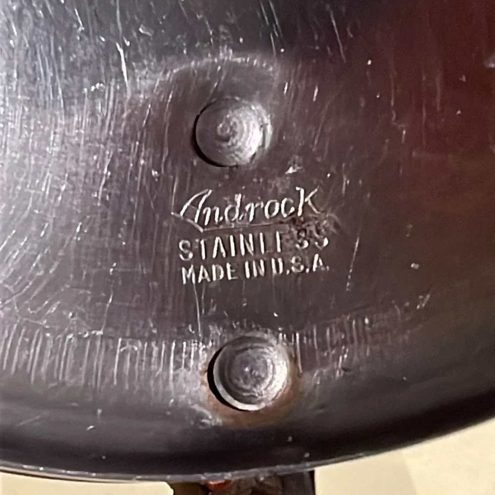 Vintage Art Deco Androck Stainless Ladle USA Brown Bakelite Bullet Handle 11.25